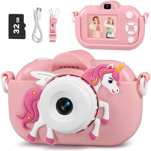 Kids Camera Toddler Toys for Girls. 3-12 Year Old Girl Birthday Gifts Toys. 48MP HD Kids Digital Camera for Kids. 1080P HD Video Toddler Camera Kid Toys Gifts for 3 4 5 6 7 8 9 10 Year Old Girls