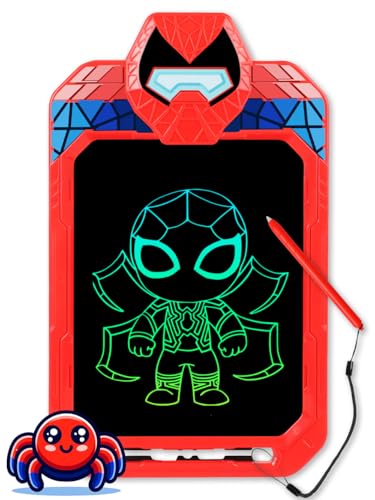 LCD Writing Tablet for Kids 10 Inch Spider Hero for Toddler 3 4 5 6 7 8 - Paint. Doodle Board. Drawing Pad - Travel Toys. Road Trip Car Activities. Birthday Christmas Gift Boys & Man